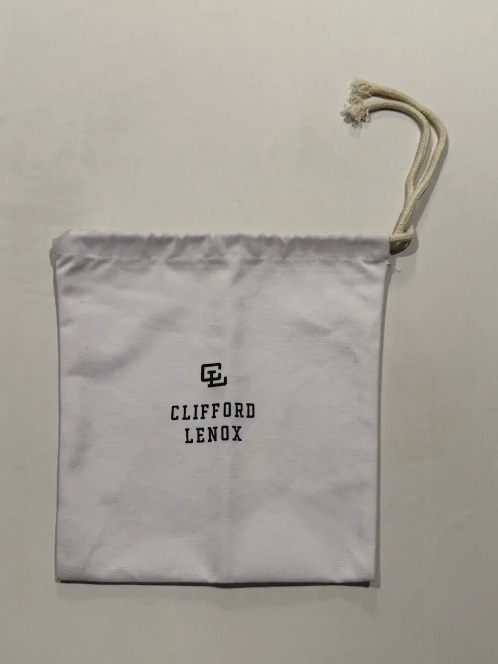 Clifford Lenox White Drawstring Bag Gym